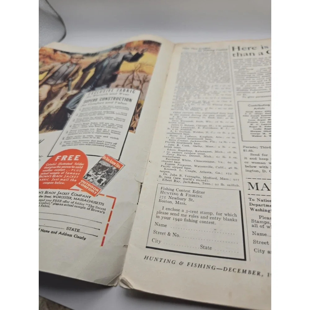 Vintage Hunting and Fishing Magazine December 1940 Outdoorsman Shooting